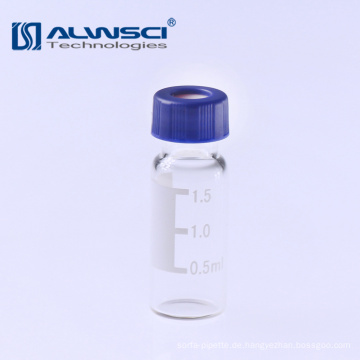 Lab agilent 2ml 9-425 Borosilikatglasfläschchen mit blauem Schraubverschluss
